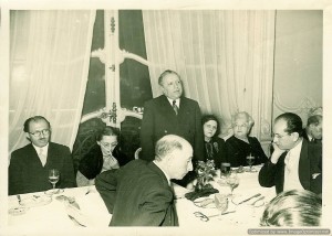 Menachem Begin at a dinner at Isidore Franckel's apartment